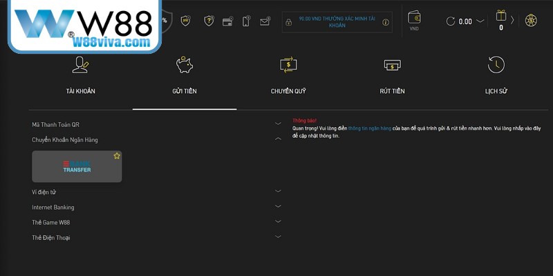 Đăng Ký W88 - Hướng Dẫn Thao Tác Nhanh Chỉ Vài Bước 16 Mỗi phương thức tại nền tảng đều có mức giới hạn tối thiểu và tối đa